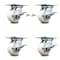 Service Caster 4 Inch Nylon Caster Set with Roller Bearing 4 Brake and 2 Swivel Lock SCC SCC-35S420-NYR-SLB-BSL-2-SLB-2 - alternate 1